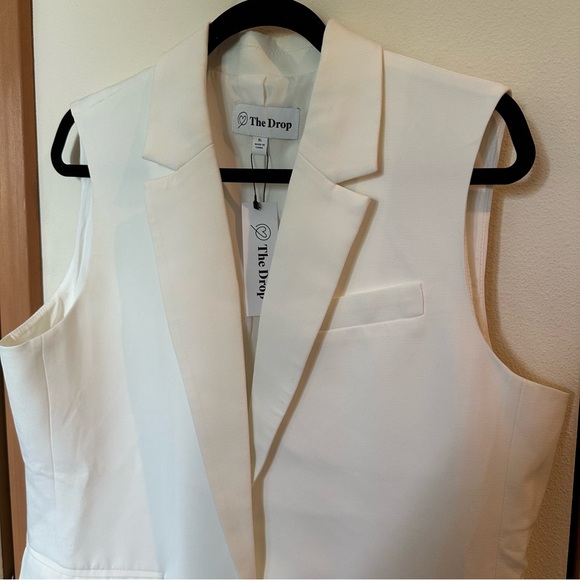 The Drop Rumi Elongated Vest in Ivory - Picture 7 of 8